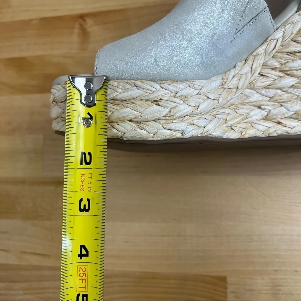 NEW Marc Fisher Nelly Light Natural Platform Wedge Espadrille Sandals Size 9.5